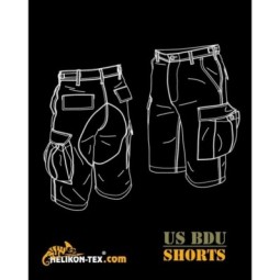 BDU SHORTS - US WOODLAND -HELIKON-TEX