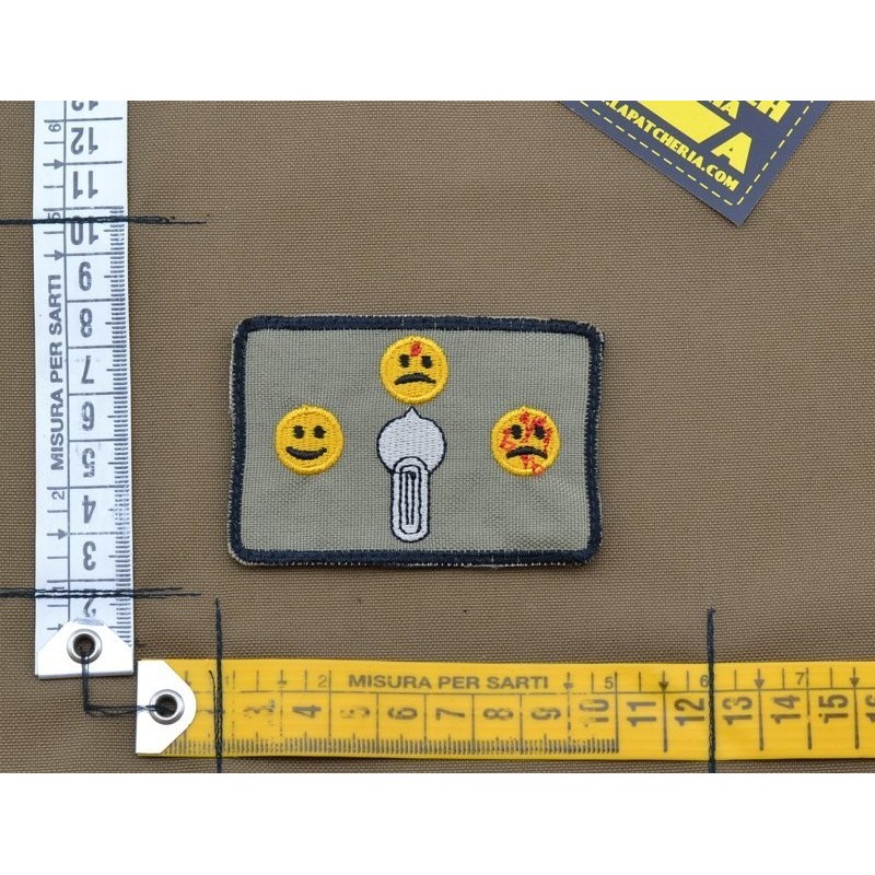 PATCH RICAMATA 'SAFE SEMI AUTO - SABBIA'