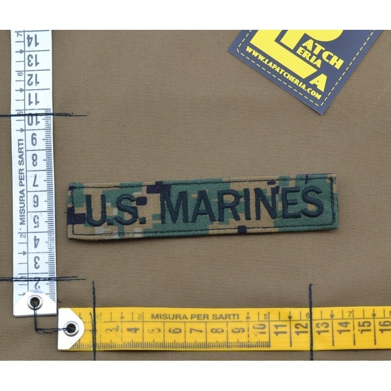 PATCH RICAMATA 'U.S. MARINES' WOODLAND NAMETAPE