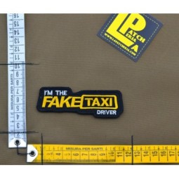'FAKE TAXI' EMBROIDERED PATCH