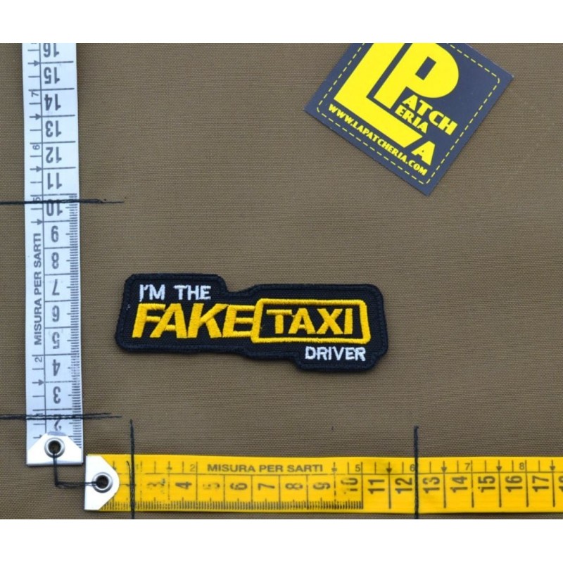 'FAKE TAXI' EMBROIDERED PATCH