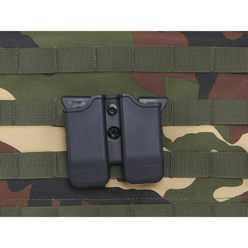 HIGH-TECH POLYMER MAGAZINE POUCH FOR 1911 SINGLE STACK - BLACK -CYTAC