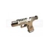 GLOCK 17 CUSTOM HEX-CUT - TAN- SILVER - AW CUSTOM
