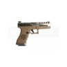 GLOCK 17 CUSTOM HEX-CUT - TAN- SILVER - AW CUSTOM