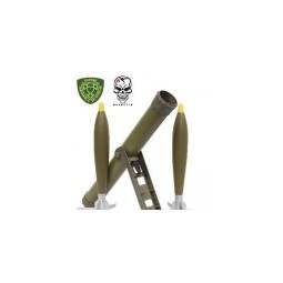 MORTAIO 70MM DA SOFTAIR , 2 RAZZI, ATTACCO MOLLE ,  A CO2 E ACQUA  - APS 