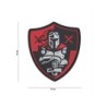 PATCH KNIGHT SHIELD - RED - PVC