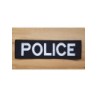 Patch POLICE RICAMATA GROSSA (25cm X 7cm) - black , bordo nero - M TACTICAL SOFTAIR SHOP 