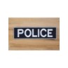 Patch POLICE RICAMATA GROSSA (25cm X 7cm) - black , bordo bianco - M TACTICAL SOFTAIR SHOP 