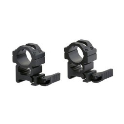 MEDIUM 30mm QUICK RELEASE RINGS - ALUMINUM - BLACK - VECTOR OPTCS