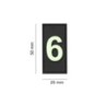 PATCH IDENTIFICATIVA MEMBRO 6
 - BLACK / GLOW - JTG 