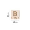 PATCH GRUPPO SANGUIGNO - B POS -  DESERT - CLAWGEAR 