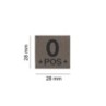PATCH GRUPPO SANGUIGNO - 0 POS -  RAL 7013 - CLAWGEAR 