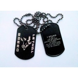 US-ARMY TYPE DOG-TAGS with laser engraving.