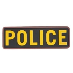 PATCH PVC POLICE - BLACK / YELLOW - EMERSON 
