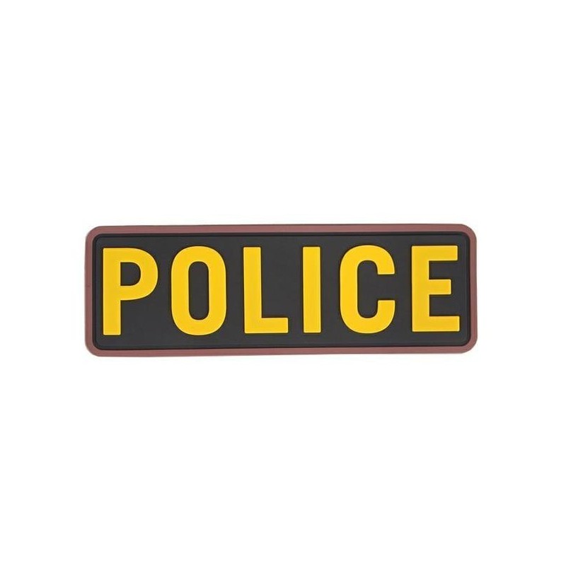 PATCH PVC POLICE - BLACK / YELLOW - EMERSON 
