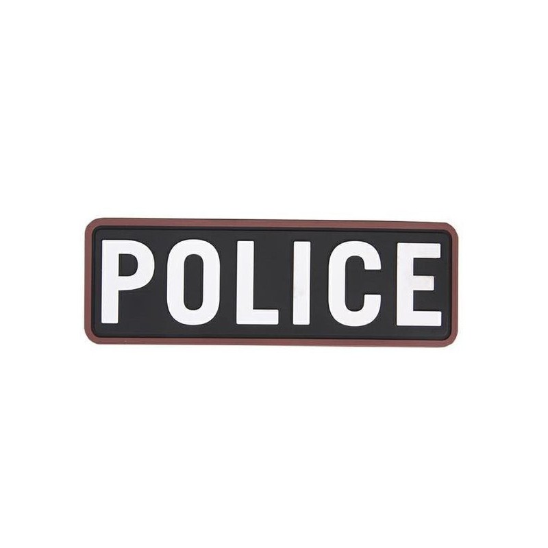 PATCH PVC POLICE - BLACK / WHITE - EMERSON 