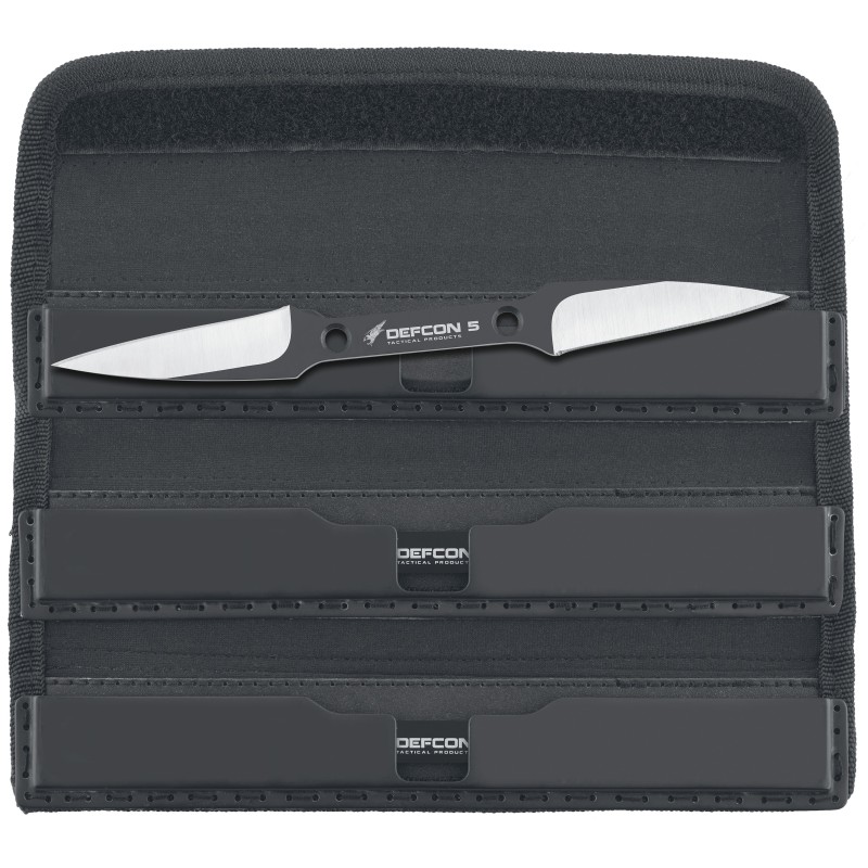 SET OF 3 ZULU THROWING KNIVES - BLACK - DEFCON 5