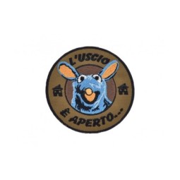 PATCH RICAMATA - L'USCIO E' APERTO - LA PATCHERIA