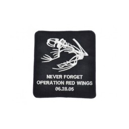 EMBROIDERED PATCH - DEVGRU NEVER FORGET OPERATION RED WINGS - LA PATCHERIA