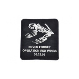 EMBROIDERED PATCH - DEVGRU NEVER FORGET OPERATION RED WINGS - LA PATCHERIA