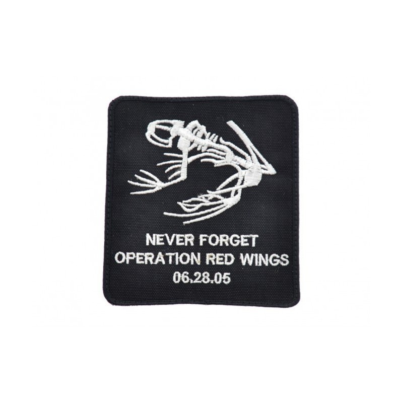 PATCH RICAMATA - DEVGRU NEVER FORGET OPERATION RED WINGS - LA PATCHERIA