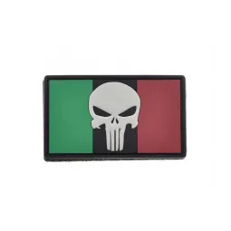 Italian Flag Punisher PVC Patch - Low Profile - LA PATCHERIA