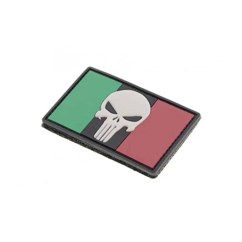 Italian Flag Punisher PVC Patch - Low Profile - LA PATCHERIA