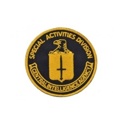 EMBROIDERED PATCH - CIA SPECIAL ACTIVITIES DIVISION - BLACK - LA PATCHERIA