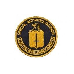 PATCH RICAMATA - CIA SPECIAL ACTIVITIES DIVISION - BLACK - LA PATCHERIA