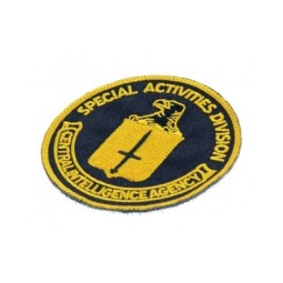 PATCH RICAMATA - CIA SPECIAL ACTIVITIES DIVISION - BLACK - LA PATCHERIA