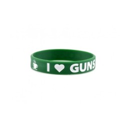 PVC WRISTBAND I LOVE GUNS AND COFFEE - LA PATCHERIA