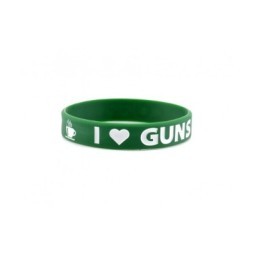 PVC WRISTBAND I LOVE GUNS AND COFFEE - LA PATCHERIA