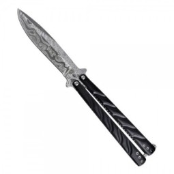Butterfly Knife with Decorated Blade - SCK