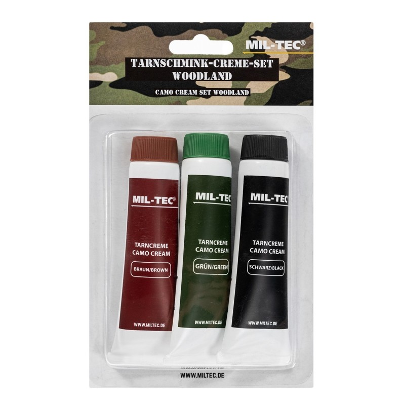 ASSORTED CAMOUFLAGE FACE PAINT - BLACK/GREEN/BROWN - MIL-TEC