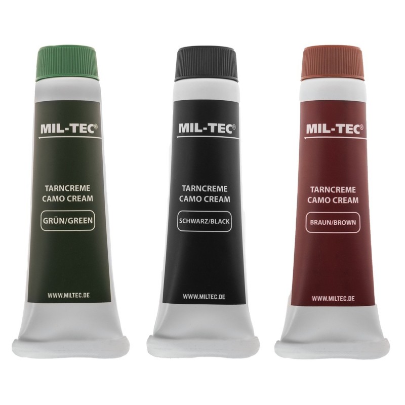 ASSORTED CAMOUFLAGE FACE PAINT - BLACK/GREEN/BROWN - MIL-TEC