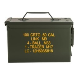 CONTENITORE IN METALLO PER MUNIZIONI USA M2A1 CAL. 50 - OLIVE - MIL-TEC 