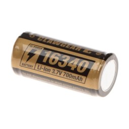 RECHARGEABLE 16340 LI-ION Battery - 700mAh 3.7v - CLAWGEAR
