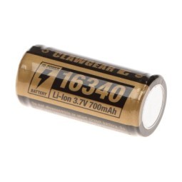 Batteria RICARICABILE 16340 LI-ION - 700mAh 3.7v - CLAWGEAR
