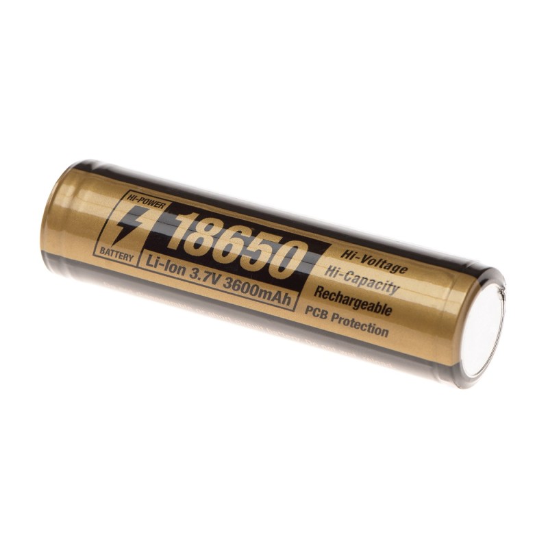 Batteria RICARICABILE 18650 LI-ION - 3600mAh  3.7v - CLAWGEAR