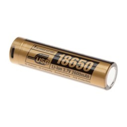 MICRO USB RECHARGEABLE LITHIUM BATTERY - 18650 - 2600mAh - CLAWGEAR