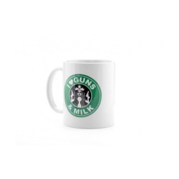 Tazza I LOVE GUNS AND MILK - La Patcheria