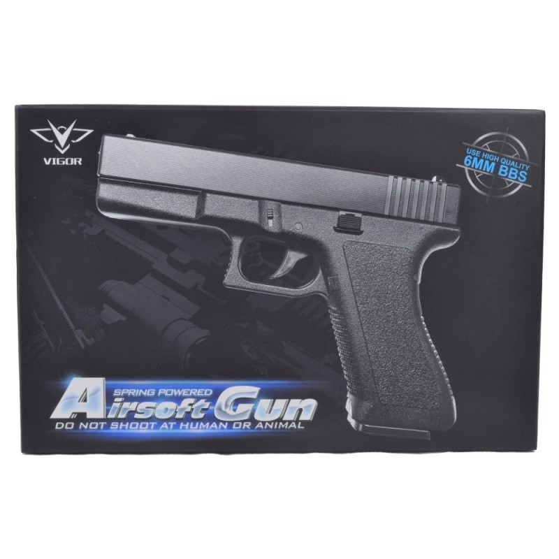 PISTOLA A MOLLA SERIES V307 - IN PLASTICA - BLACK - VIGOR 