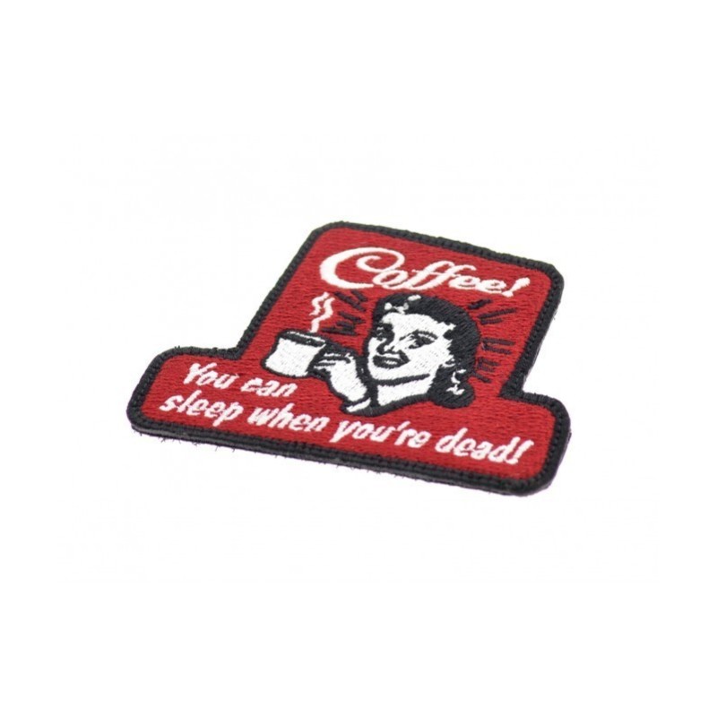 PATCH RICAMATA COFFE! YOU CAN SLEEP WHEN YOU ARE DEAD - LA PATCHERIA