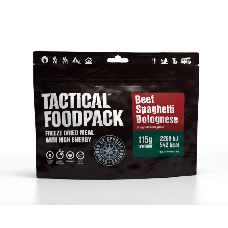 M.R.E. - SPAGHETTI WITH BOLOGNESE MEAT SAUCE - TACTICAL FOODPACK®