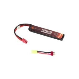LI-PO ULTRA POWER 7.4V 1100MAH 20C - 40C PEAK - CON DEANS + ADATTATORE -EVOLUTIO AIRSOFT