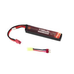 Batteria LiPo11.1v 1100mAh 20-40c SINGOLA T-Deans e adattatore tamya - Evolution
