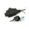 U94 II PTT MIDLAND CONNECTOR - BLACK - Z-TACTICAL