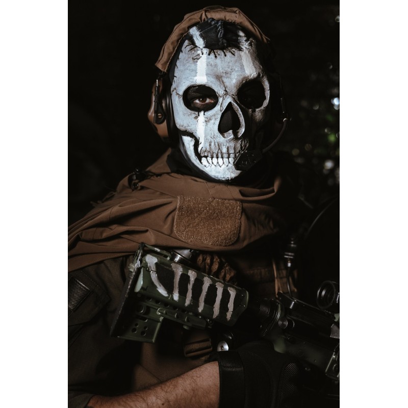 MASCHERA OPERATORE GHOST 2019 MW INDOSSABILE CON PASSAMONTAGNA - GADGETTONE 3D