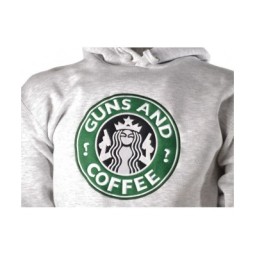 Felpa con cappuccio GUNS AND COFFEE - LA PATCHERIA