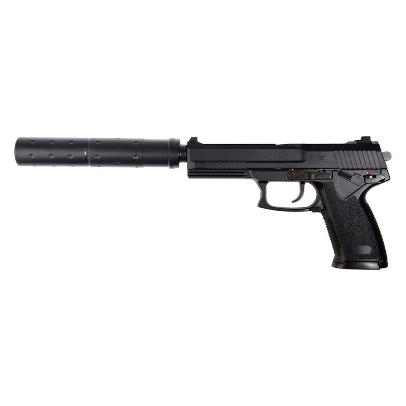Pistola a gas stile MK23 SOCOM con silenziatore - Saigo Defense